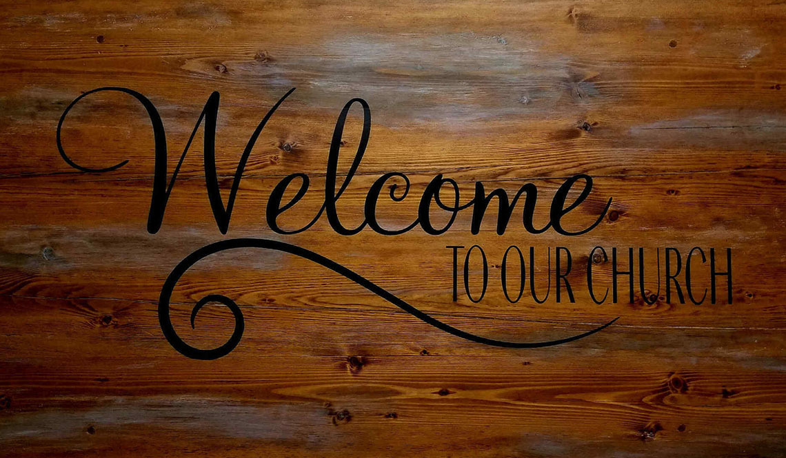 Welcome sign